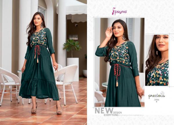 Psyna Precious 3 Designer Ethnic Wear Long Kurti 